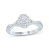 Thumbnail Image 0 of Oval-Cut Diamond Double-Halo Engagement Ring 1/2 ct tw 14K White Gold