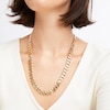 Thumbnail Image 2 of Solid Diamond-Cut Curb Chain Necklace 10K Yellow Gold 22"