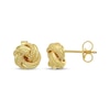 Thumbnail Image 0 of Reaura Textured Love Knot Stud Earrings Repurposed 14K Yellow Gold