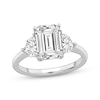 Thumbnail Image 0 of Memories Moments Magic Lab-Created Diamonds by KAY Emerald-Cut Three-Stone Engagement Ring 3-7/8 ct tw 14K White Gold