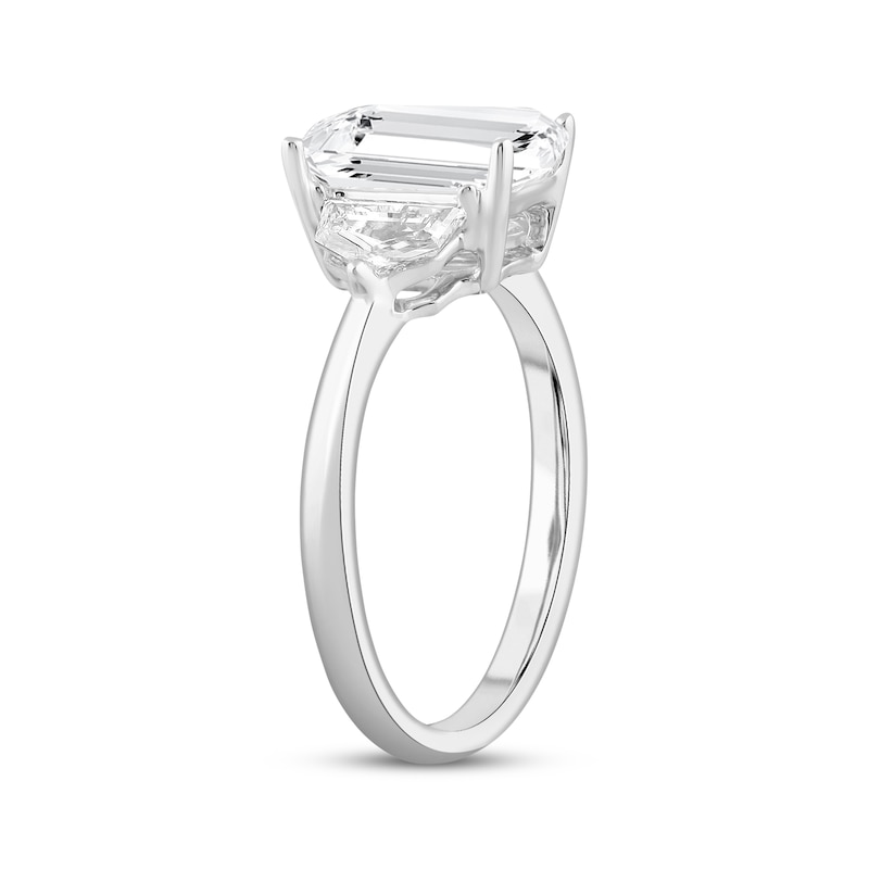 Memories Moments Magic Lab-Created Diamonds by KAY Emerald-Cut Three-Stone Engagement Ring 3-7/8 ct tw 14K White Gold