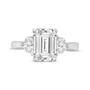 Thumbnail Image 2 of Memories Moments Magic Lab-Created Diamonds by KAY Emerald-Cut Three-Stone Engagement Ring 3-7/8 ct tw 14K White Gold