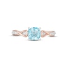 Thumbnail Image 2 of Hallmark Diamonds Swiss Blue Topaz Promise Ring 1/10 ct tw Sterling Silver & 10K Rose Gold