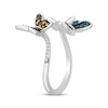 Thumbnail Image 1 of Disney Treasures Encanto Multi-Gemstone & Diamond Butterfly Bypass Ring 1/20 ct tw Sterling Silver