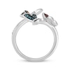 Thumbnail Image 2 of Disney Treasures Encanto Multi-Gemstone & Diamond Butterfly Bypass Ring 1/20 ct tw Sterling Silver