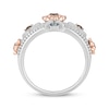 Thumbnail Image 2 of Disney Treasures Encanto Multi-Gemstone & Diamond Floral Ring 1/10 ct tw Sterling Silver & 10K Rose Gold