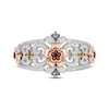 Thumbnail Image 3 of Disney Treasures Encanto Multi-Gemstone & Diamond Floral Ring 1/10 ct tw Sterling Silver & 10K Rose Gold