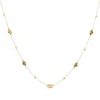 Thumbnail Image 0 of Heart & Diamond-Cut Bead Station Necklace 10K Yellow Gold 18"