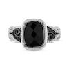 Thumbnail Image 3 of Disney Treasures The Nightmare Before Christmas Cushion-Cut Black Onyx & Diamond Ring 1/8 ct tw Sterling Silver