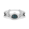Thumbnail Image 3 of Disney Treasures Lilo & Stitch London Blue Topaz & Diamond Ring 1/15 ct tw Sterling Silver