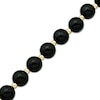 Thumbnail Image 1 of Black Onyx Bead Bracelet 14K Yellow Gold 7.5"