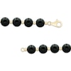 Thumbnail Image 2 of Black Onyx Bead Bracelet 14K Yellow Gold 7.5"