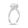 Thumbnail Image 1 of Lab-Created Diamonds by KAY Halo Engagement Ring 1-1/2 ct tw Pear & Round-cut 14K White Gold