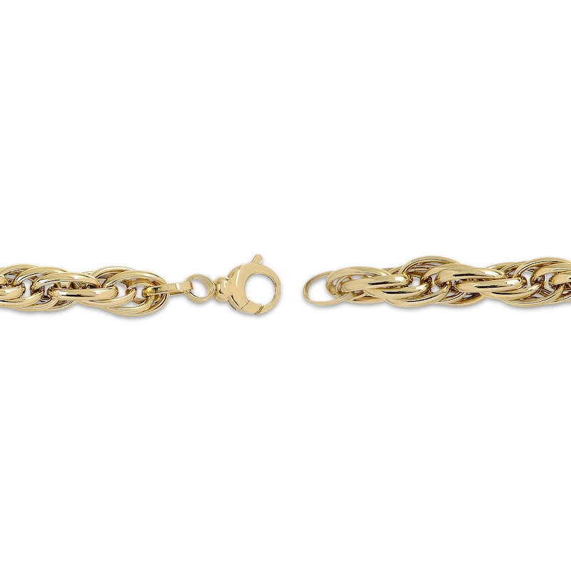 Hollow Rope Chain Bracelet 10K Yellow Gold 8"