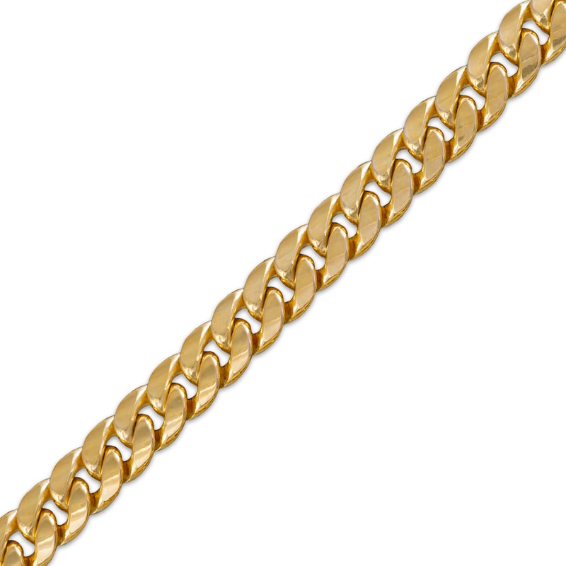 Semi-Solid Cuban Curb Chain Necklace 5.25mm 10K Yellow Gold 18"