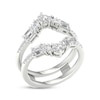 Thumbnail Image 1 of Lab-Created Diamonds by KAY Baguette, Round & Emerald-Cut Chevron Enhancer Ring 1-1/2 ct tw 14K White Gold