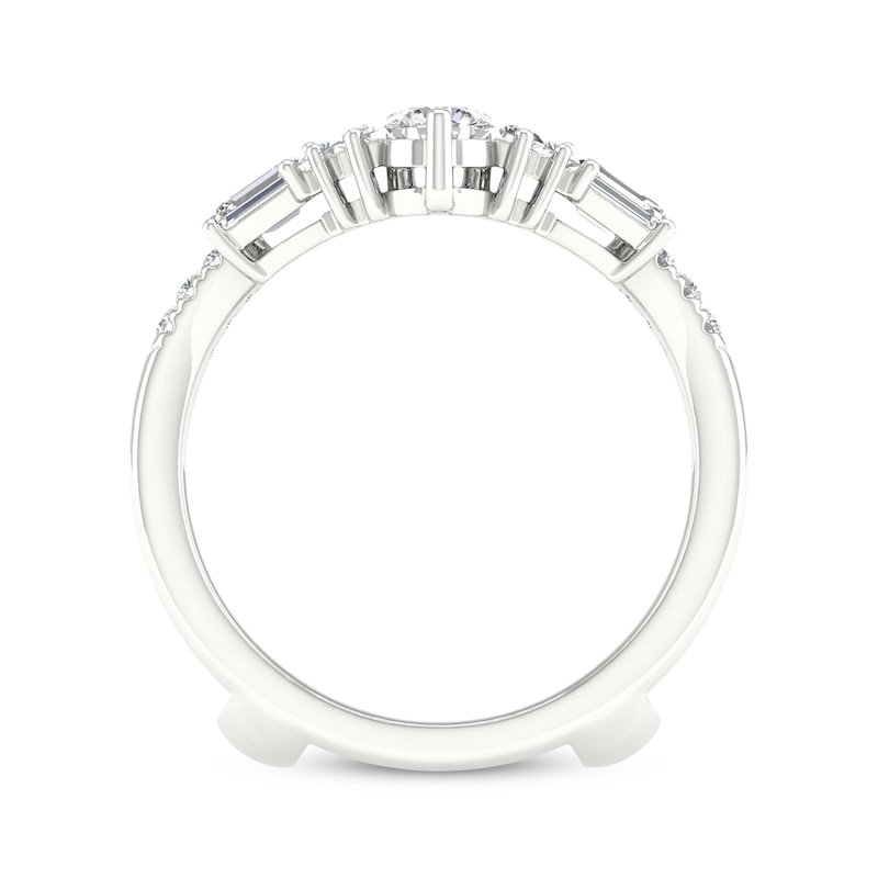 Lab-Created Diamonds by KAY Baguette, Round & Emerald-Cut Chevron Enhancer Ring 1-1/2 ct tw 14K White Gold