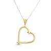 Thumbnail Image 0 of Reaura Tilted Tube Heart Outline Necklace Repurposed 14K Yellow Gold 18"