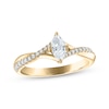 Thumbnail Image 0 of Marquise-Cut Diamond Twist Engagement Ring 1/2 ct tw 14K Yellow Gold