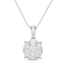 Thumbnail Image 0 of Lab-Created Diamonds by KAY Multi-Stone Necklace 3/4 ct tw 10K White Gold 18"