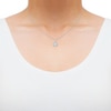 Thumbnail Image 1 of Lab-Created Diamonds by KAY Multi-Stone Necklace 3/4 ct tw 10K White Gold 18"