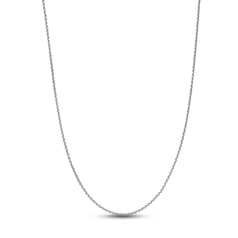 Solid Cable Chain Necklace Sterling Silver 20"