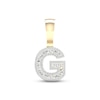 Thumbnail Image 0 of Diamond G Initial Charm 1/2 ct tw Baguette & Round-cut 10K Yellow Gold