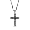 Thumbnail Image 0 of Engraved Cross Necklace Stainless Steel 24"