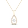 Thumbnail Image 0 of Unstoppable Love Diamond Teardrop Frame Necklace 1/2 ct tw 10K Yellow Gold 19"