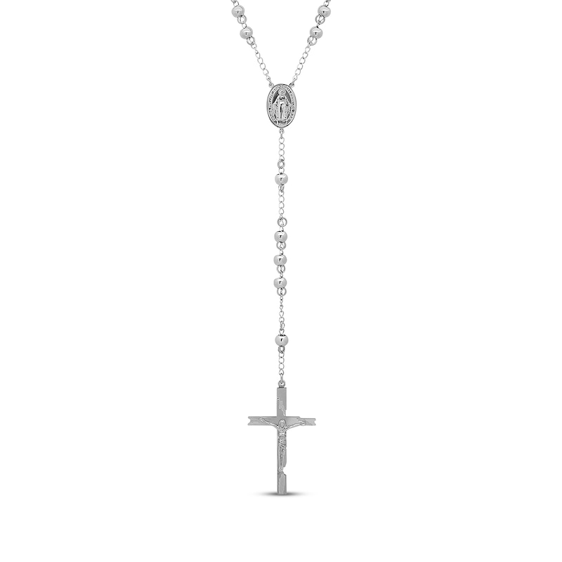 Rosary Necklace Stainless Steel 32"