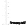 Thumbnail Image 4 of Men's Agate Beaded & Black Leather Bracelet Stainless Steel 8.5"
