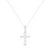 Thumbnail Image 0 of Lab-Created Diamonds by KAY Cross Necklace 1/2 ct tw 14K White Gold 18"