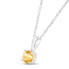 Thumbnail Image 1 of Citrine Birthstone Necklace Sterling Silver 18"