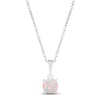 Thumbnail Image 0 of Lab-Created Opal Birthstone Necklace Sterling Silver 18"