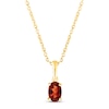 Thumbnail Image 0 of Garnet Birthstone Necklace 10K Yellow Gold 18"