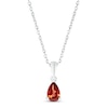 Thumbnail Image 0 of Garnet Birthstone Necklace Sterling Silver 18"