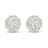 Thumbnail Image 2 of Lab-Created Diamonds by KAY Flower Stud Earrings 1 ct tw Round-Cut 14K Yellow Gold