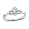 Thumbnail Image 0 of Diamond Promise Ring 1/6 ct tw Pear & Round 10K White Gold