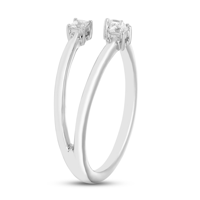 Diamond Deconstructed Ring 1/6 ct tw Princess-cut 10K White Gold
