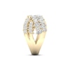 Thumbnail Image 2 of Diamond Crossover Ring 1-1/2 ct tw Marquise & Round-cut 14K Yellow Gold