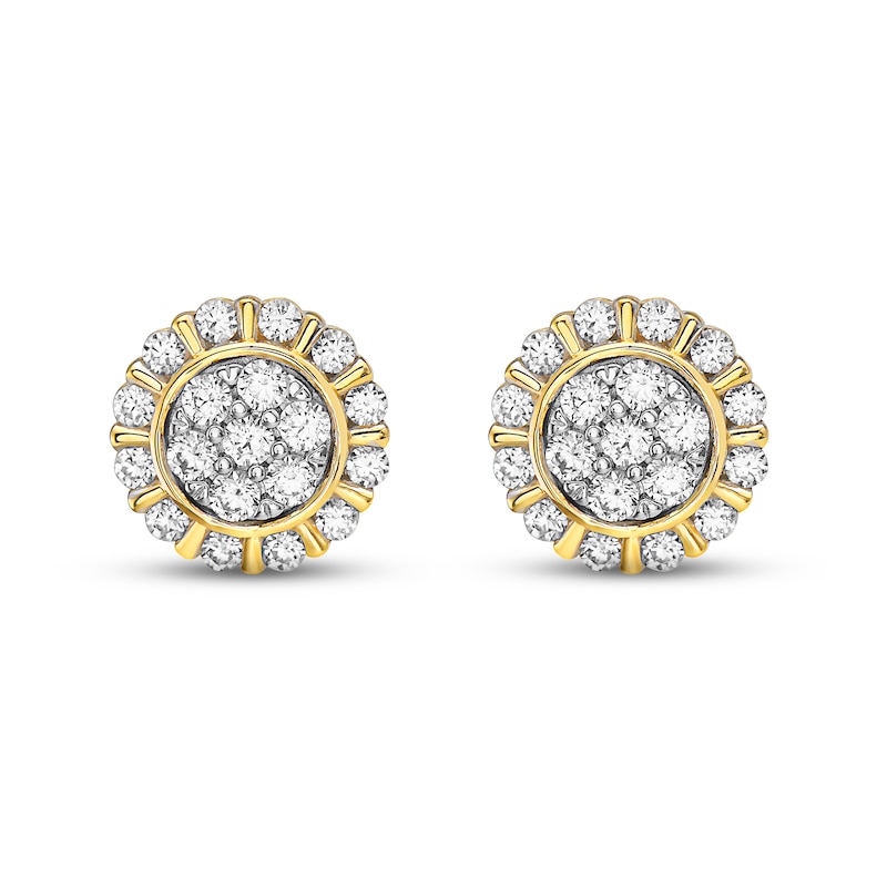 Lab-Created Diamonds by KAY Stud Earrings 3/4 ct tw 14K Yellow Gold