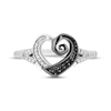 Thumbnail Image 3 of Disney Treasures The Nightmare Before Christmas Round-Cut Black & White Diamond Heart Ring 1/8 ct tw Sterling Silver