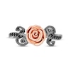 Thumbnail Image 3 of Disney Treasures The Nightmare Before Christmas Black Diamond Rose Ring 1/10 ct tw Sterling Silver & 10K Rose Gold