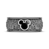 Thumbnail Image 3 of Men's Disney Treasures Mickey Mouse Textured Ring Sterling Silver & Black Rhodium