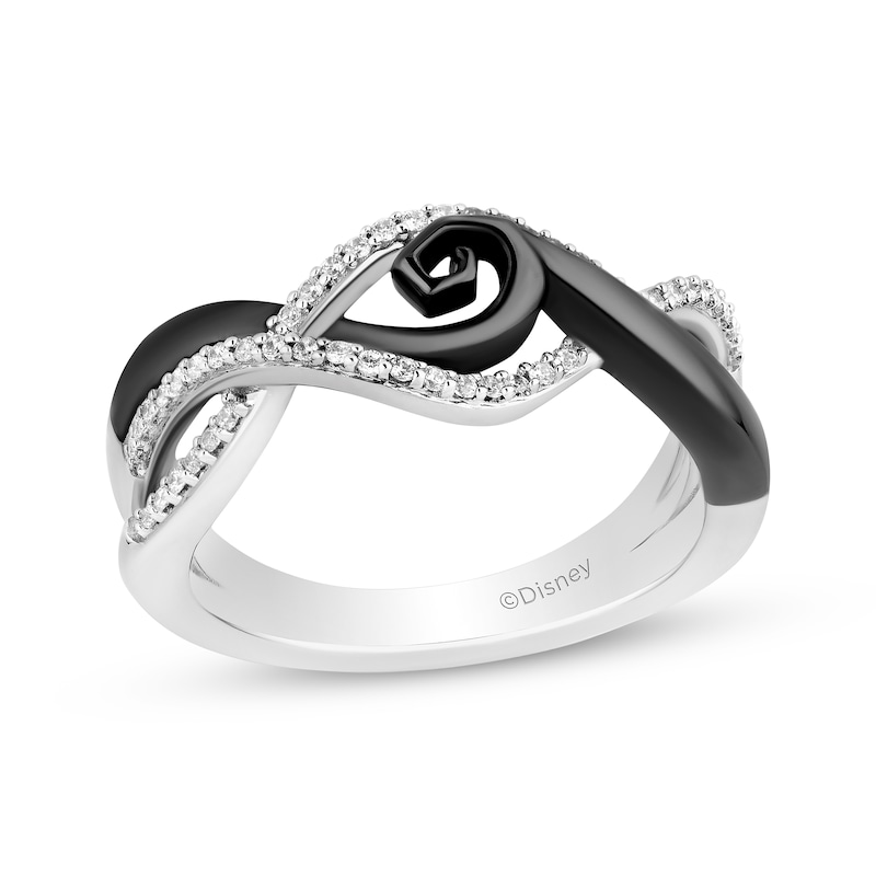 Disney Treasures The Nightmare Before Christmas Diamond Spiral Ring 1/6 ct tw Sterling Silver