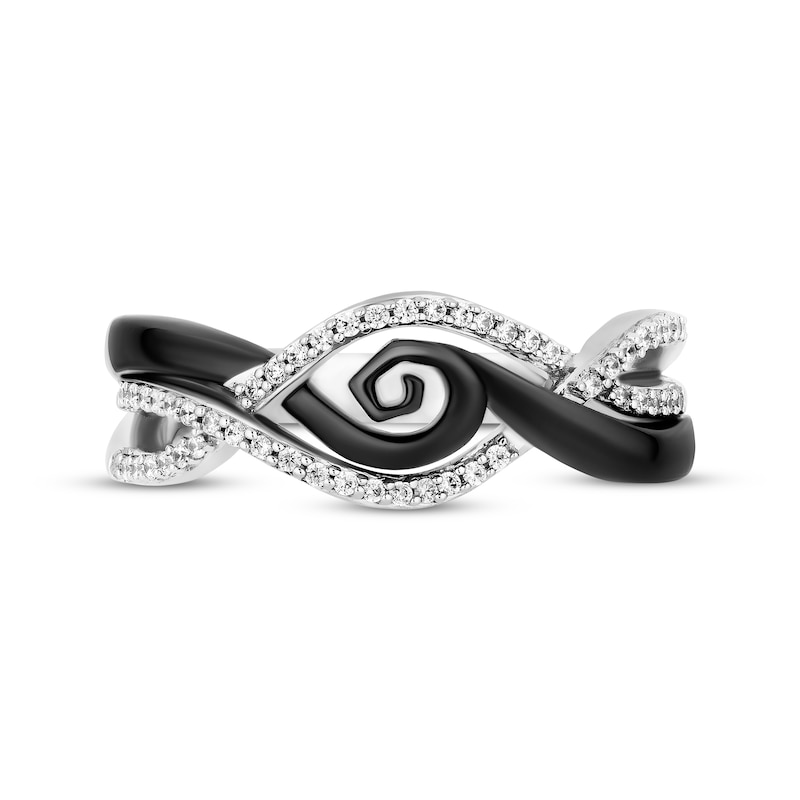 Disney Treasures The Nightmare Before Christmas Diamond Spiral Ring 1/6 ct tw Sterling Silver