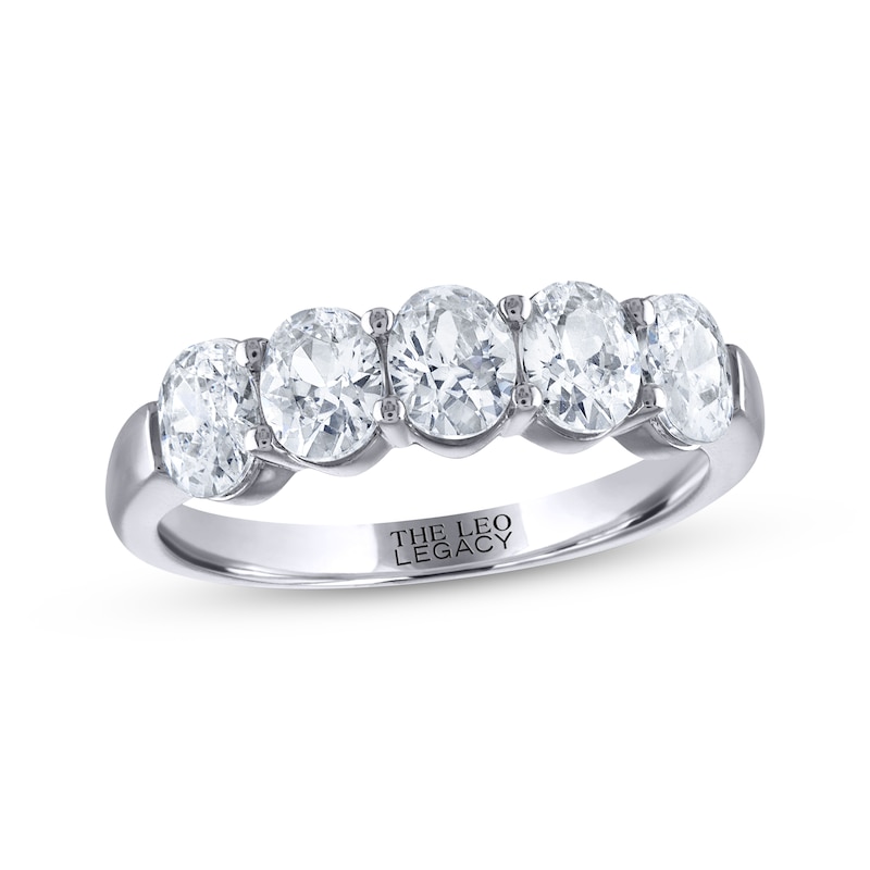 THE LEO Legacy Lab-Created Diamond Oval-Cut Anniversary Band 2 ct tw 14K White Gold