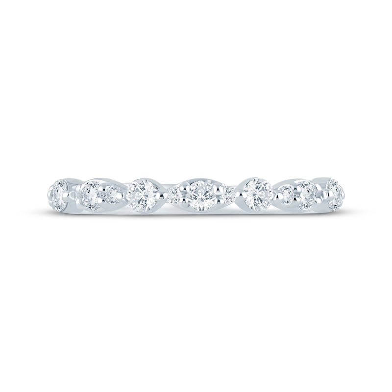 Monique Lhuillier Bliss Lab-Created Diamond Anniversary Ring 1/2 ct tw 18K White Gold