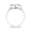 Thumbnail Image 3 of Toi et Moi Emerald-Cut & Pear-Shaped Lab-Created Diamond Engagement ring 4-1/4 ct tw 14K White Gold