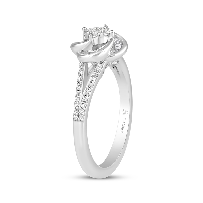 Hallmark Diamonds One Love Swirl Knot Ring 3/8 ct tw Sterling SIlver